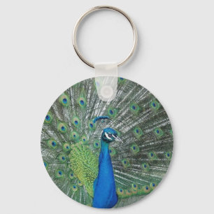 Dancing Peacock Key Ring