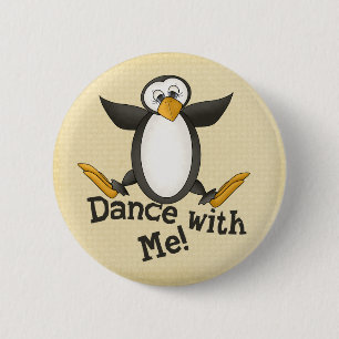 Dancing Penguin 6 Cm Round Badge