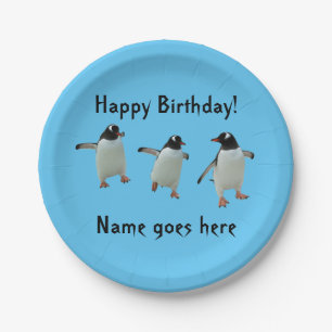 Dancing Penguin Party Plate