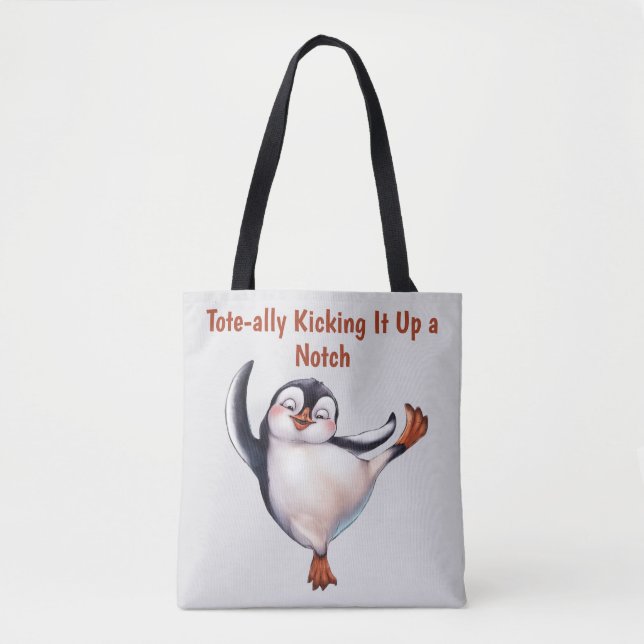 Dancing Penguin Tote Bag (Front)