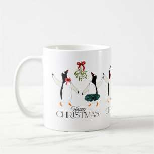 Dancing Penguins Christmas Coffee Mug