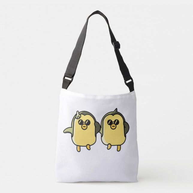 Dancing Penguins Crossbody Bag (Front)