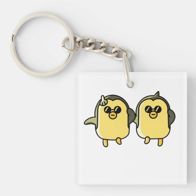 Dancing Penguins Key Ring (Front)