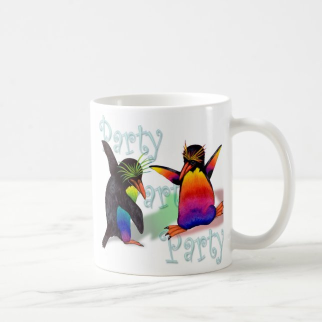 dancing penguins party copy coffee mug (Right)