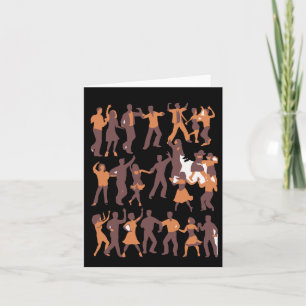 Dancing People Sticker  Card