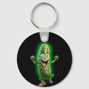 Dancing Pickle Key Ring
