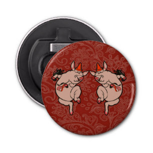 Dancing Pig Antique Cute Dancer Bottle Opener
