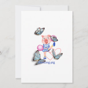 Dancing pig invitation