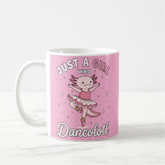 Dancing Pink Axolotl in Ballet Tutu Coffee Mug