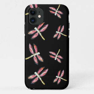 Dancing Pink Dragonfly Art iPhone 11 Case
