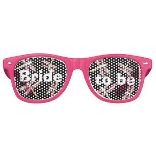 Dancing Pink Dragonfly Retro Sunglasses