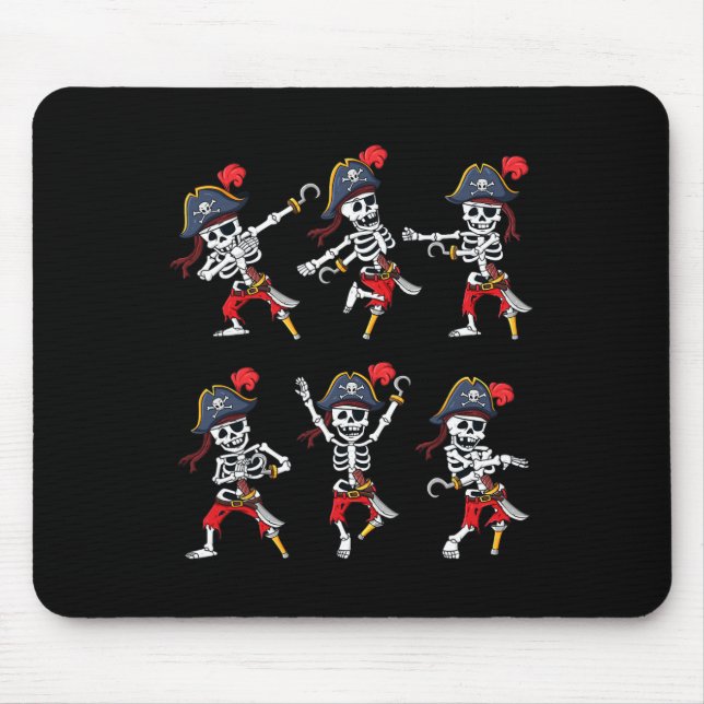 Dancing Pirate Skeletons Dance Challenge Boys Kids Mouse Pad (Front)
