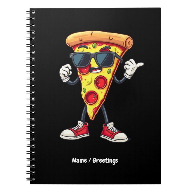 Dancing Pizza Slice A Playful & Delicious Design Notebook (Front)