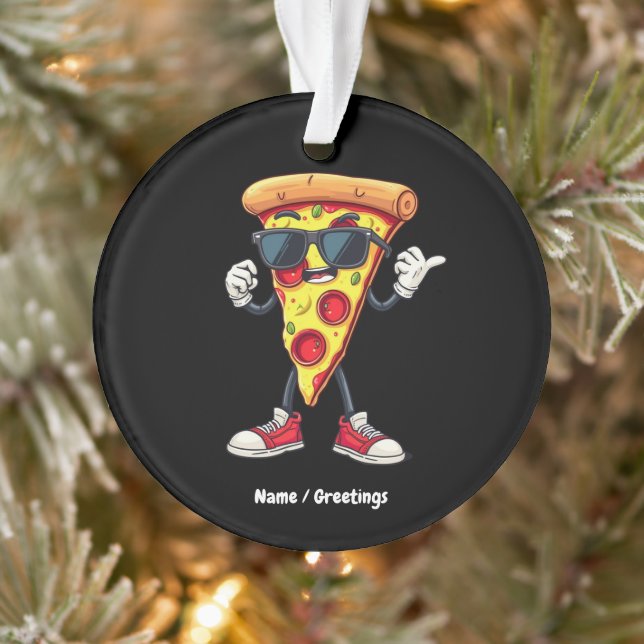Dancing Pizza Slice A Playful & Delicious Design Ornament (Tree)