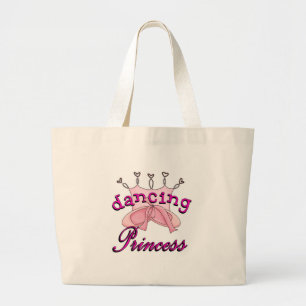 Dancing Princess Ballet Design Large Tote Bag