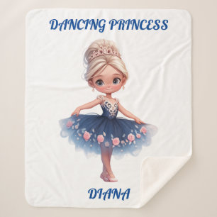"DANCING PRINCESS" PERSONALIZED SHERPA BLANKET