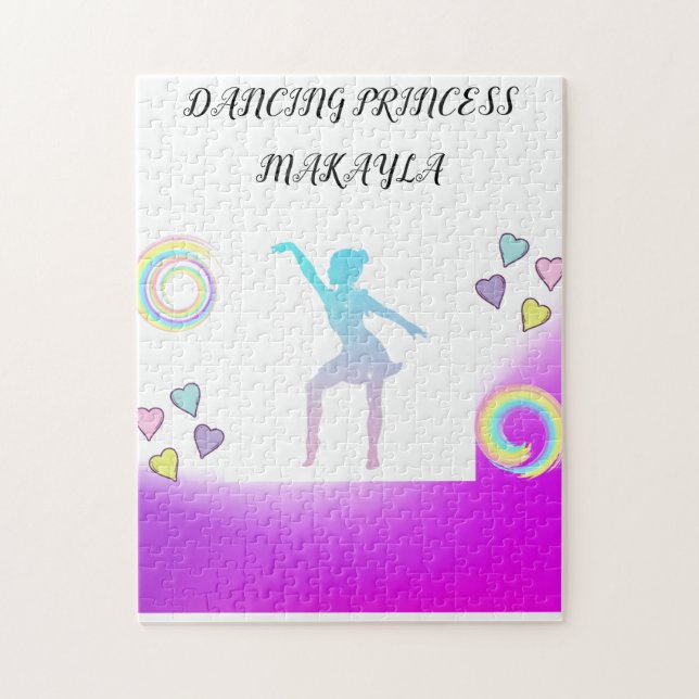 DANCING PRINCESS PUZZLE WITH CUSTOM NAME! (Vertical)
