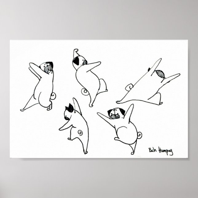 Dancing Pugs Poster (Front)