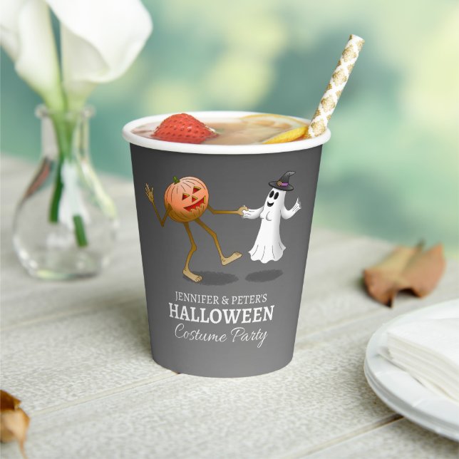 Dancing Pumpkin and Ghost Paper Cups (Insitu)