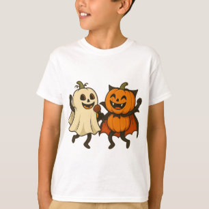 Dancing Pumpkins in Halloween Costumes – Funny Gho T-Shirt