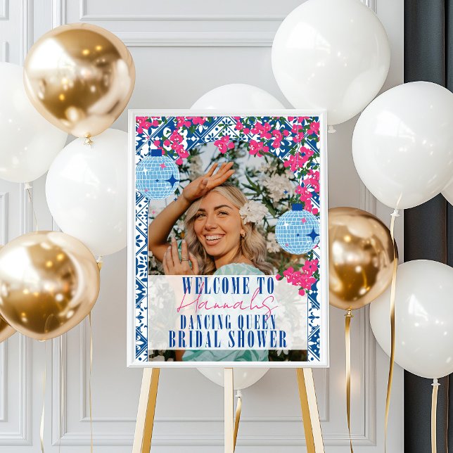 Dancing Queen bougainvillea Bridal Shower Welcome  Poster (Creator Uploaded)