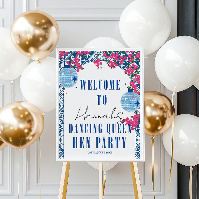 Dancing Queen bougainvillea Hen Party Welcome  Poster (Creator Uploaded)