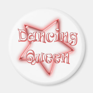 Dancing Queen Girls Pink Fridge Magnet