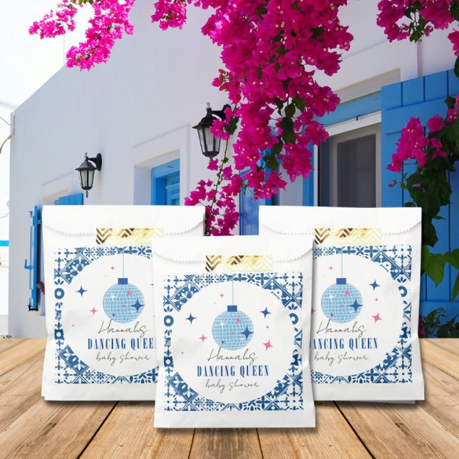 Dancing Queen greek Musical disco baby shower Favour Bags (Creator Uploaded)