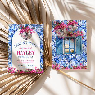 Dancing Queen Mediterranean Birthday Invitation