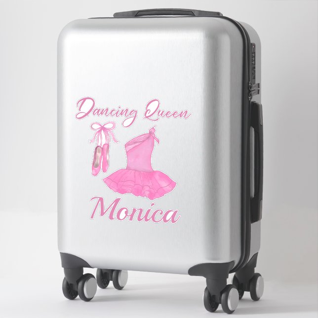 Dancing Queen Quote Pink Cute Ballerina Dress Shoe (Suitcase)