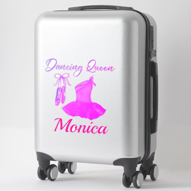 Dancing Queen Quote Pink Cute Ballerina Dress Shoe (Suitcase)