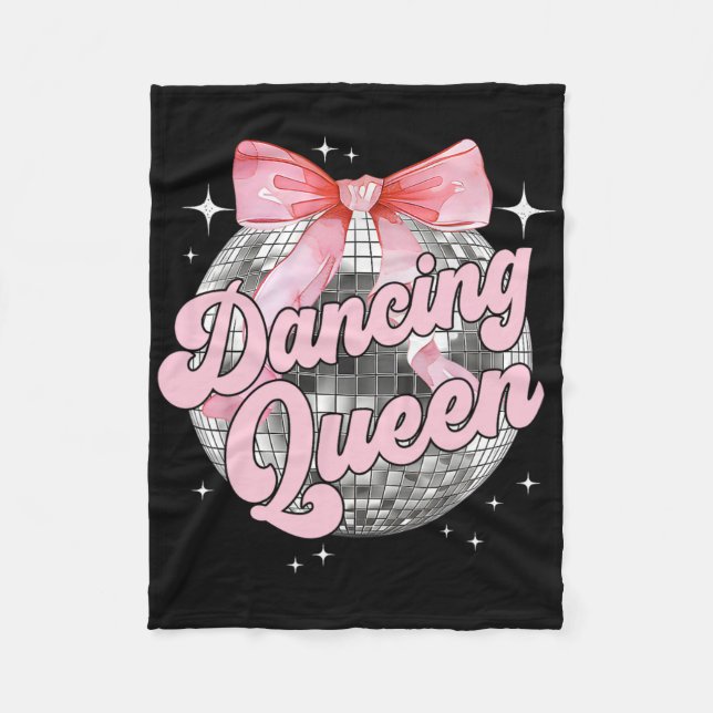 Dancing Queen Shirt Dancing 70s 80s Women Girl  Fleece Blanket (Front)