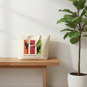 Dancing Quote Large Tote Bag