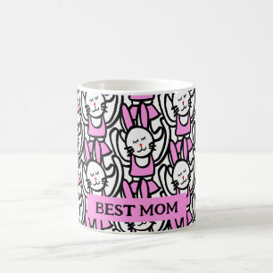 Dancing Rabbit Mug, Personalised Mother's Day Gift Coffee Mug