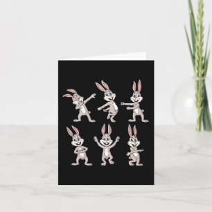 Dancing Rabbits Easter Dance Challenge Boys Girls Card