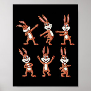 Dancing Rabbits Easter Day Dance Challenge Boys Gi Poster
