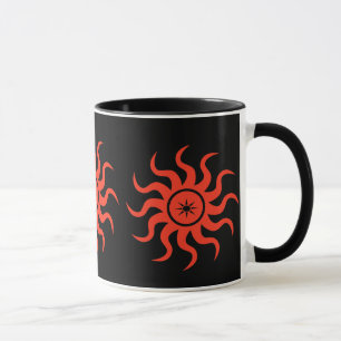 Dancing Red Sun Mug
