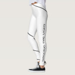 Dancing Refined Black Minimal Enveloping Line Art  Leggings<br><div class="desc">Minimal design for keeping refiness and stylishness. Customizable text with your words,  idioms or anything else you like. Default text can be used as well.</div>