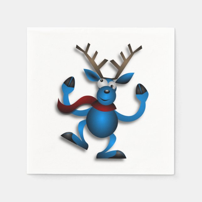 DANCING REINDEER NAPKIN (Front)