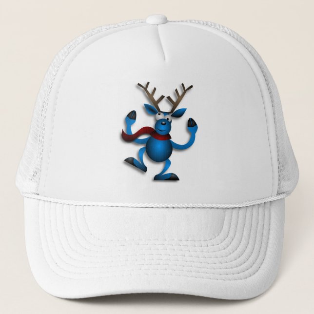 DANCING REINDEER TRUCKER HAT (Front)