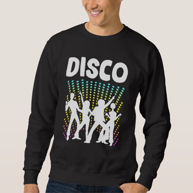 Dancing Retro Disco Boogie Bellbottom Dancer Boppe Sweatshirt (Front)