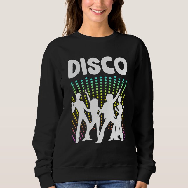 Dancing Retro Disco Boogie Bellbottom Dancer Boppe Sweatshirt (Front)