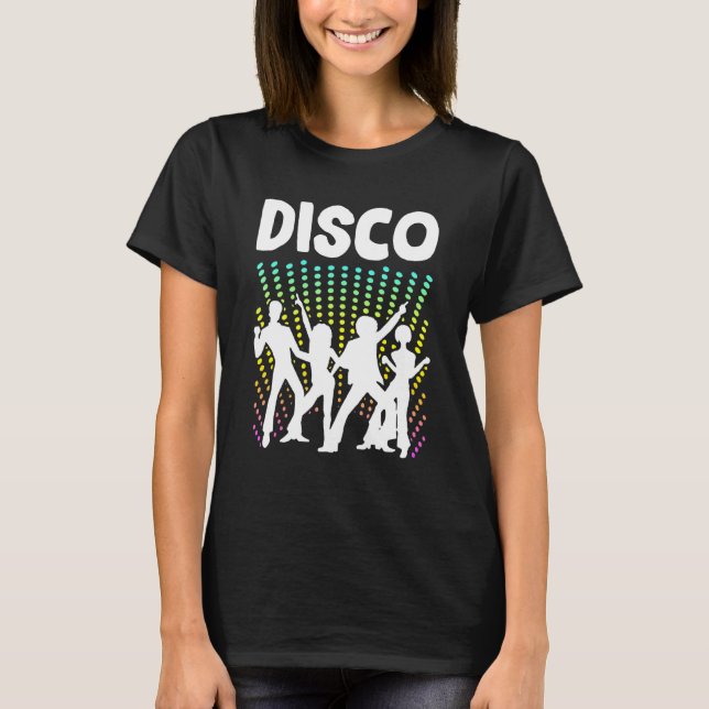 Dancing Retro Disco Boogie Bellbottom Dancer Boppe T-Shirt (Front)