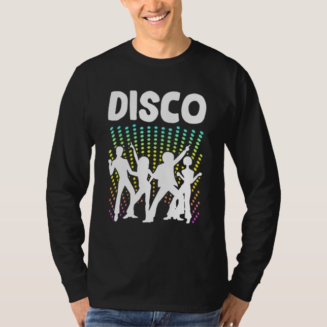 Dancing Retro Disco Boogie Bellbottom Dancer Boppe T-Shirt (Front)