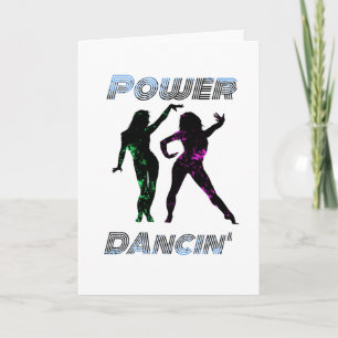Dancing - Retro Power Dancing' Girls Lava style Card