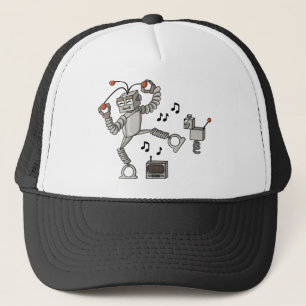 Dancing robot trucker hat