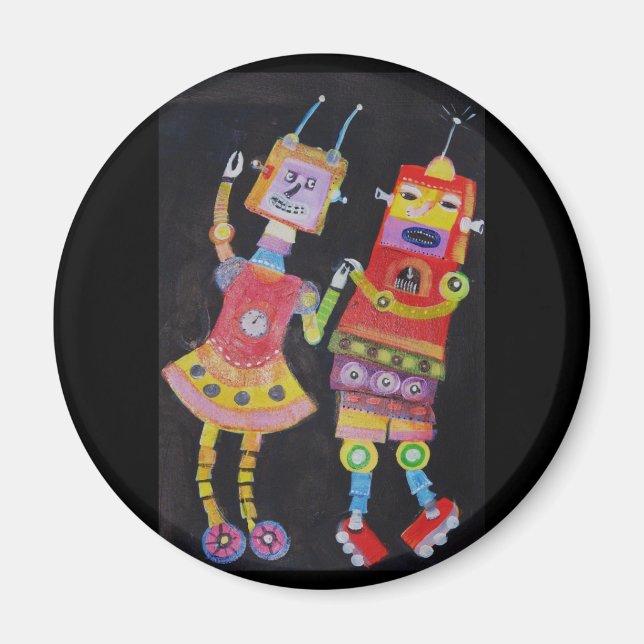 Dancing Robots Magnet (Front)