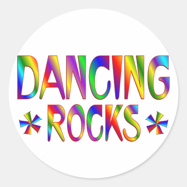 Dancing Rocks Classic Round Sticker (Front)