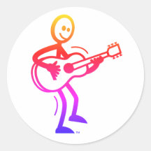 Dancing SAM Round 3"x3" Sticker 6 Pack