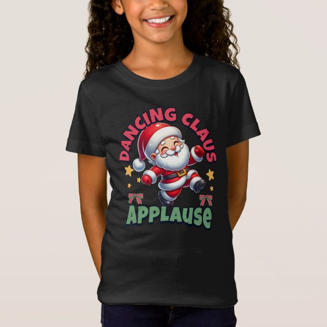 Dancing Santa Claus Fun T-Shirt (Front)